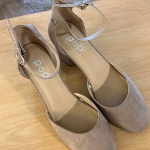 Size 11 Swede closed toe shoes 2 in heels. Ankle strap. Worn 1 time.